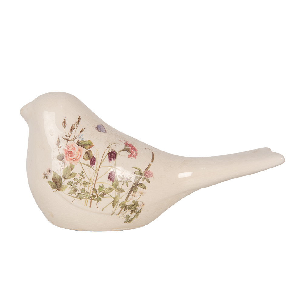 [6CE1953L] Decoratie vogel 25x10x13 cm