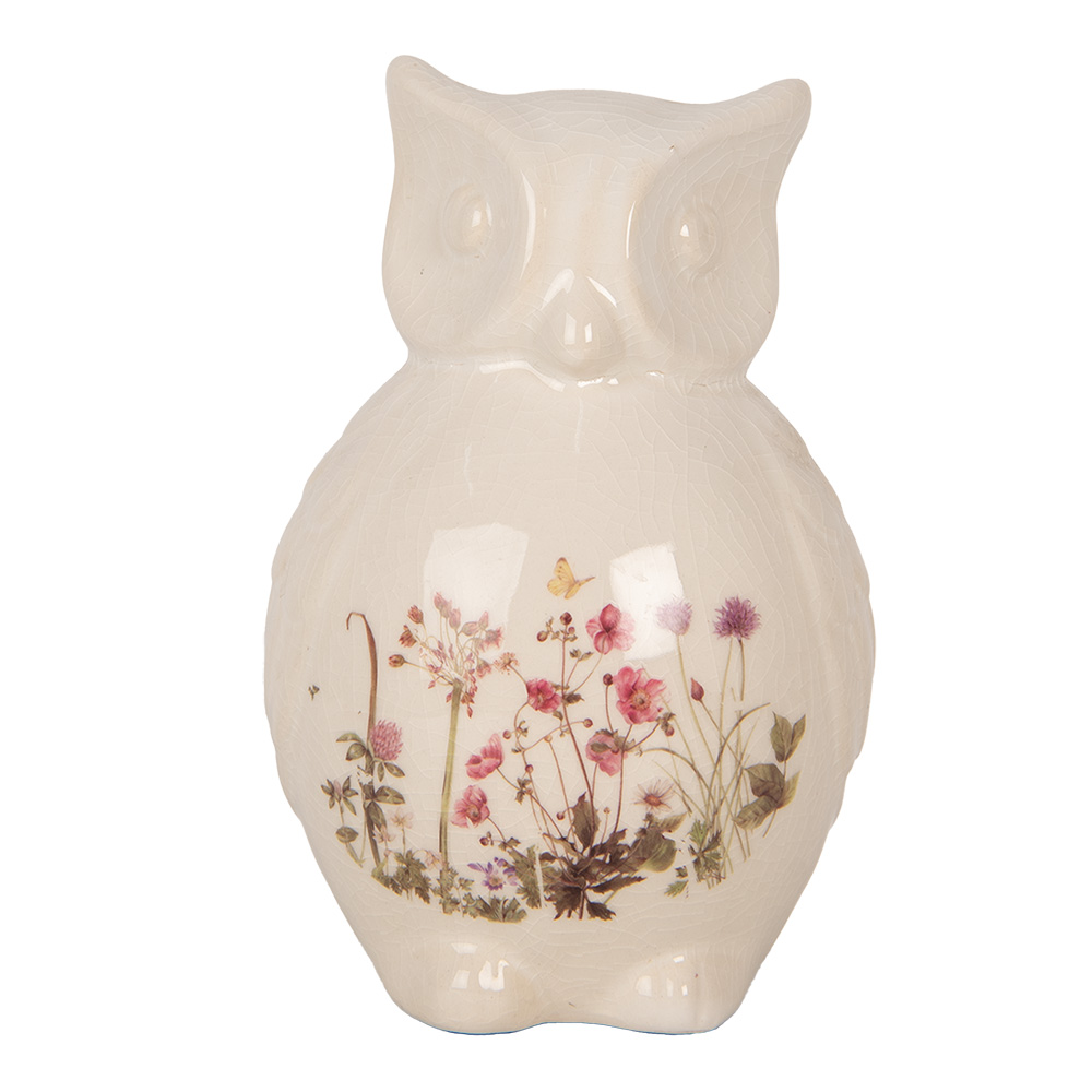 [6CE1962M] Decoratie uil 11x10x17 cm