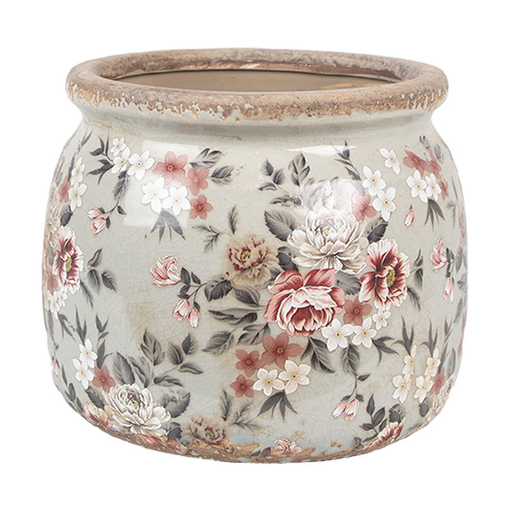 [6CE1964M] Decoratie bloempot Ø 16x13 cm