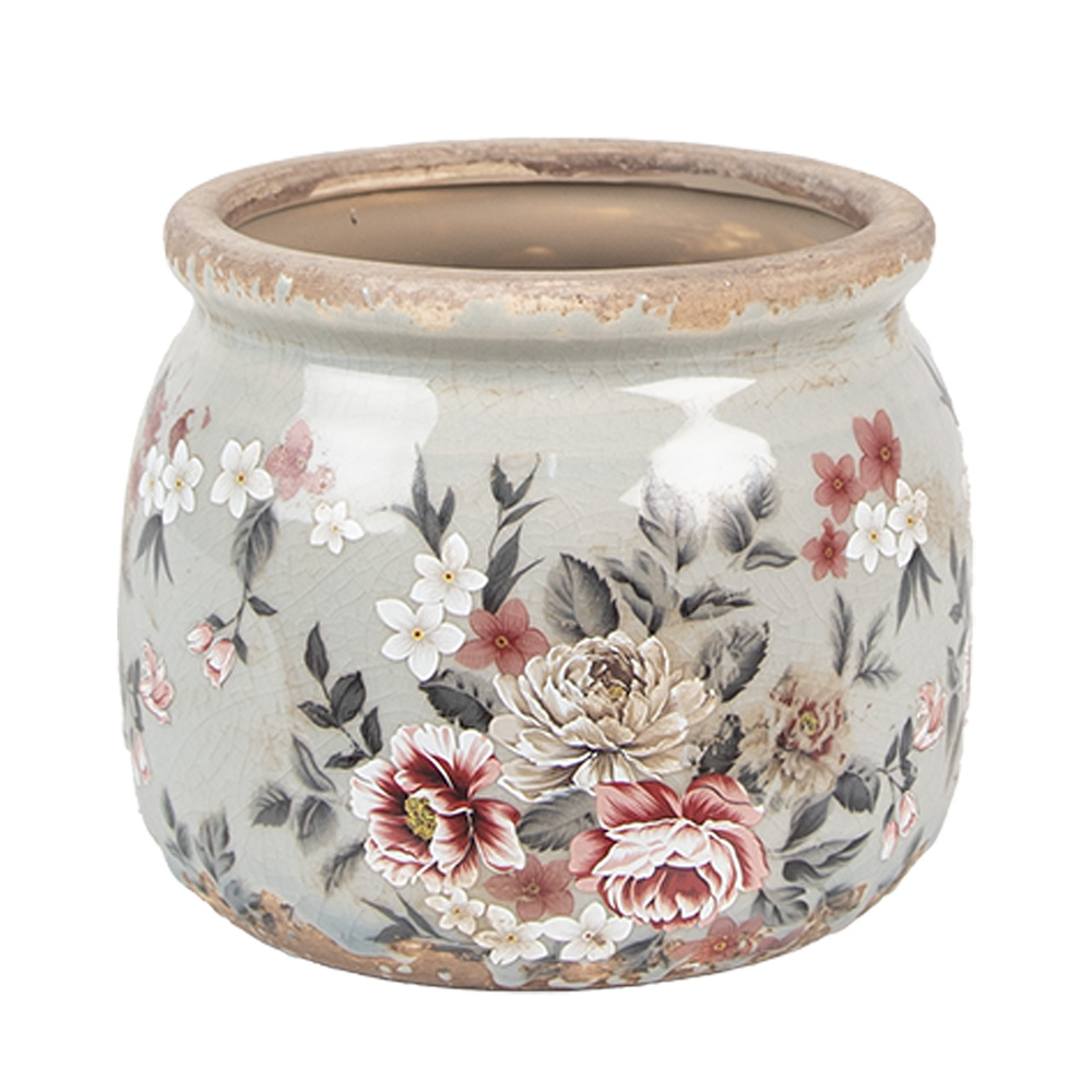 [6CE1964S] Decoratie bloempot Ø 12x10 cm