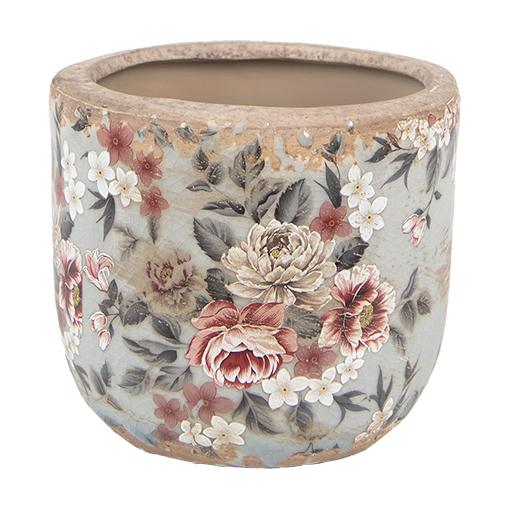 [6CE1966M] Decoratie bloempot Ø 14x13 cm