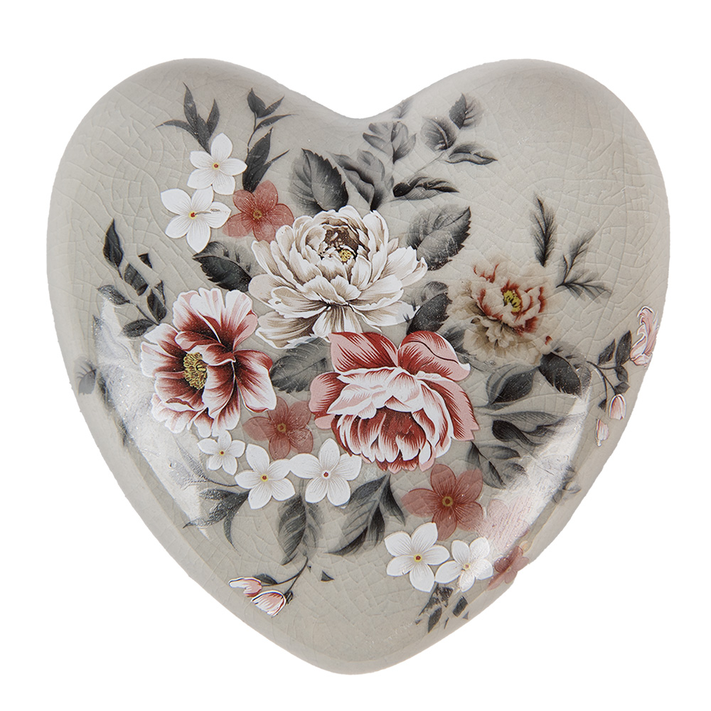 [6CE1973] Decoratie hart 11x11x4 cm