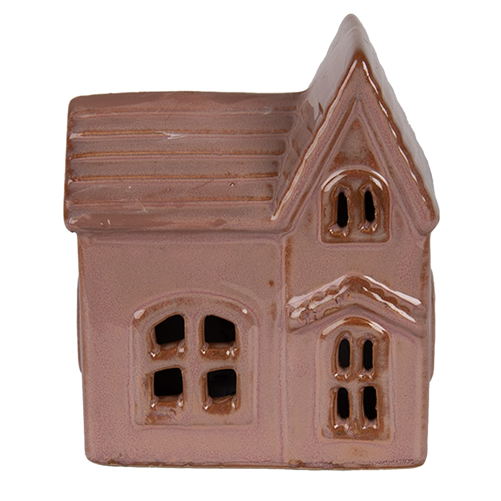 [6CE2119] Decoratie huisje met LED 10x6x11 cm