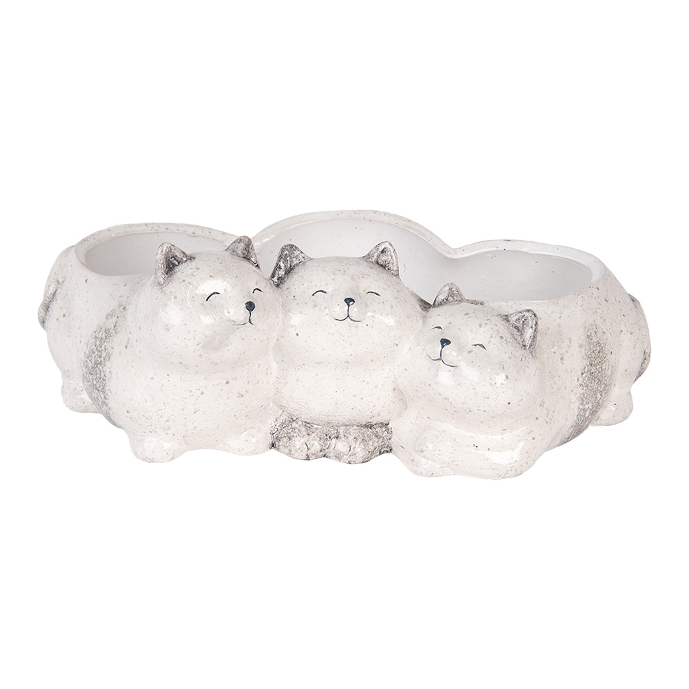 [6CE2132] Decoratie katten 27x16x10 cm