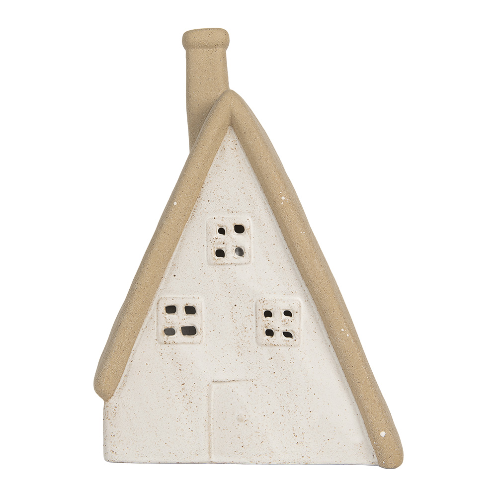 [6CE2174S] Decoratie huisje met LED 9x7x13 cm