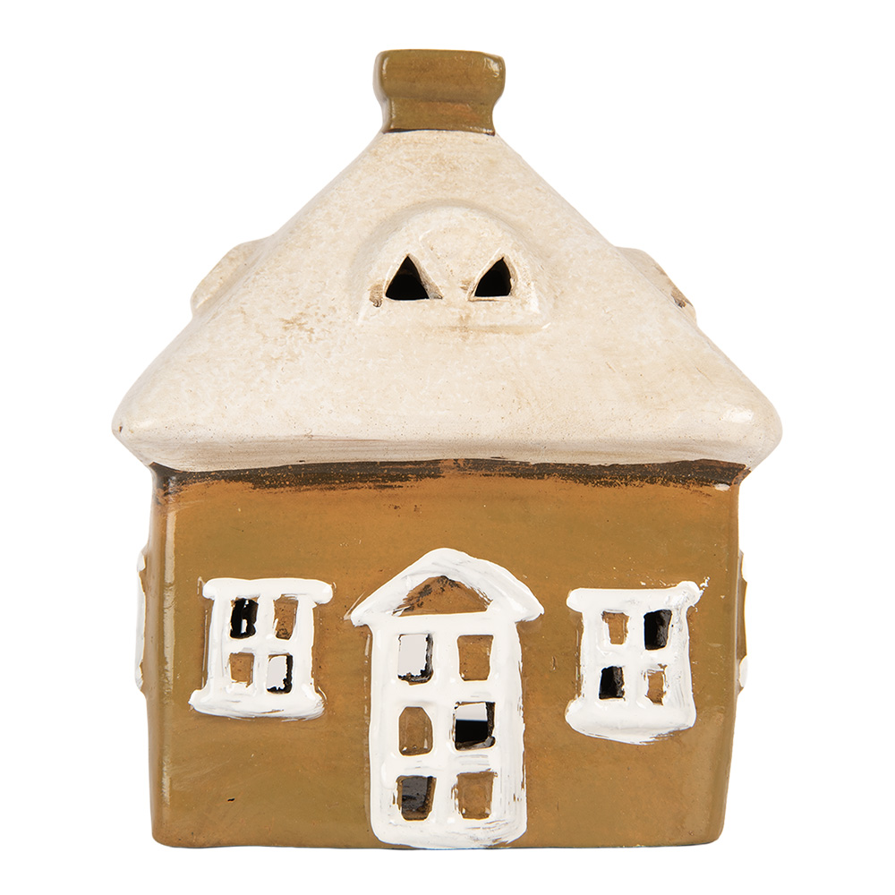 [6CE2184] Decoratie huisje 12x9x14 cm