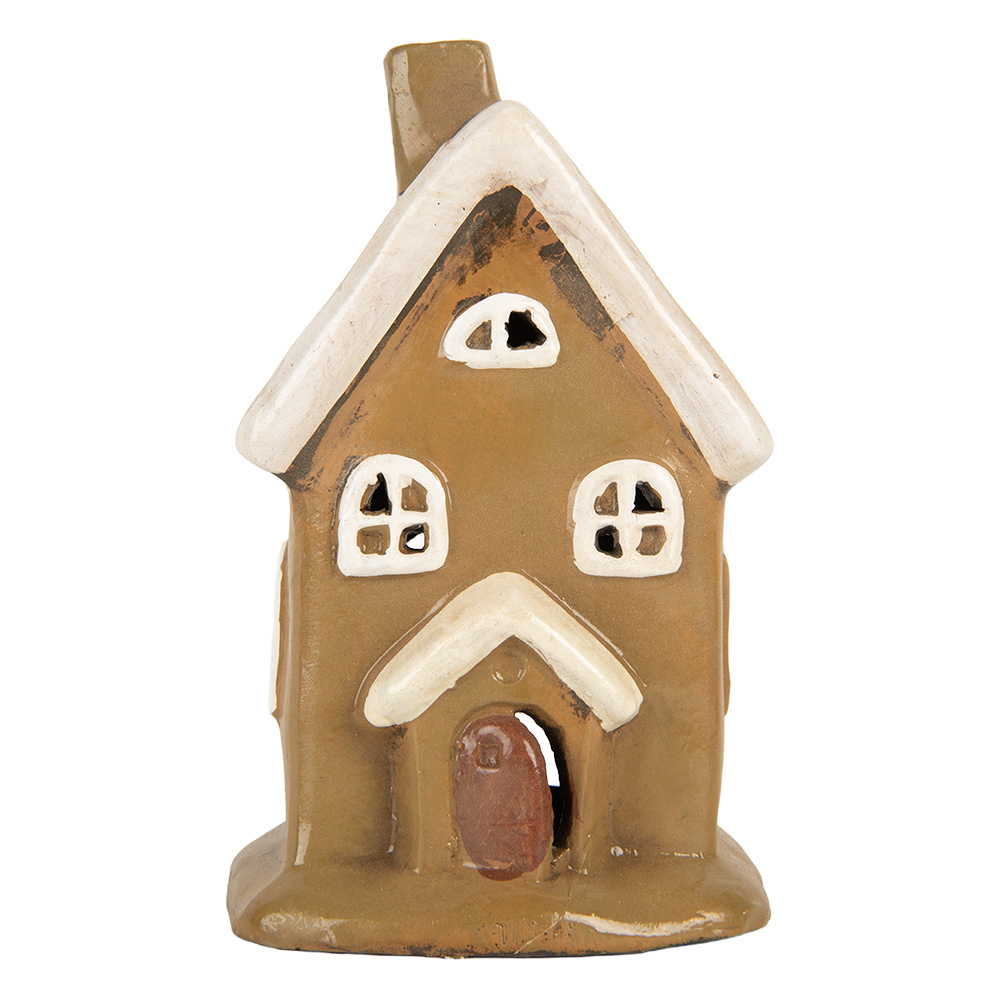 [6CE2195] Decoratie huisje 10x10x16 cm