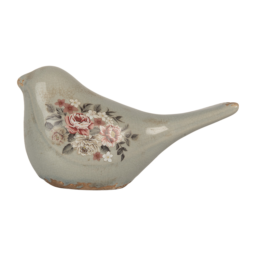 [6CE2243M] Decoratie vogel 22x9x12 cm