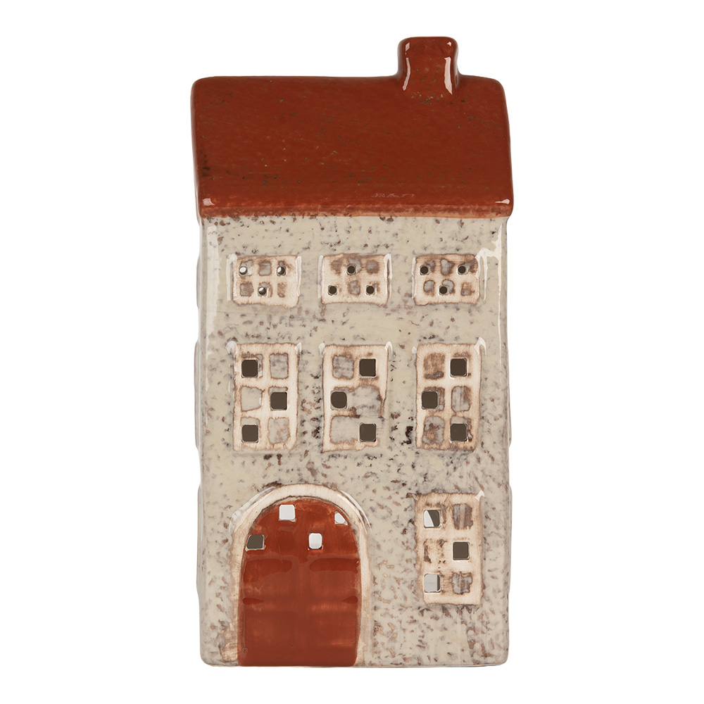 [6CE2296] Waxinelichthouder huisje 12x8x24 cm