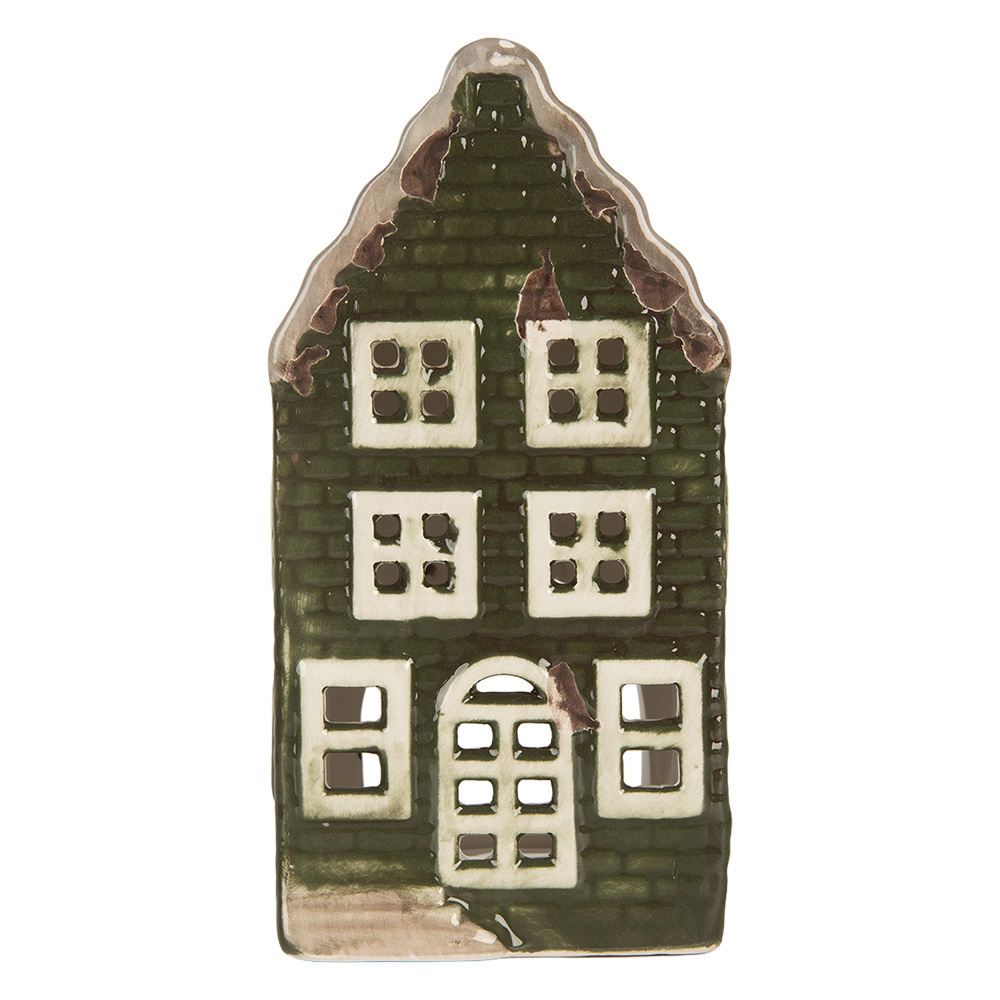 [6CE2301] Waxinelichthouder huisje 7x7x14 cm