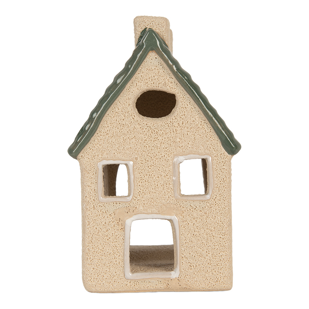 [6CE2310] Waxinelichthouder huisje 8x11x14 cm