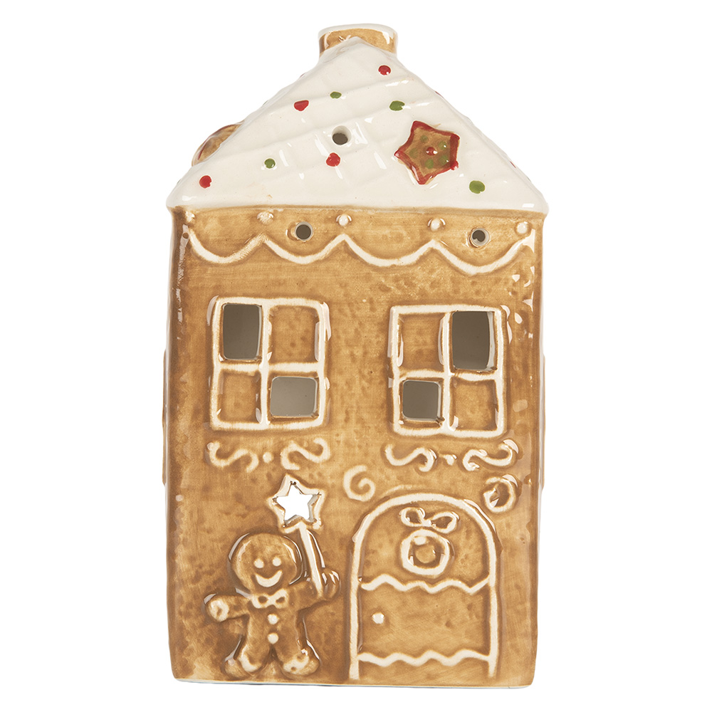 Waxinelichthouder huisje 9x7x16 cm