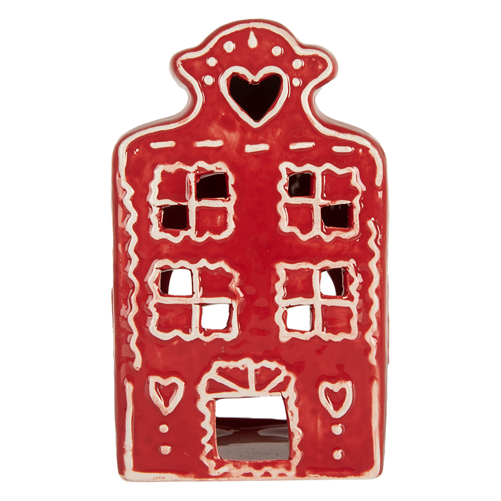 [6CE2336] Waxinelichthouder huisje 8x7x13 cm