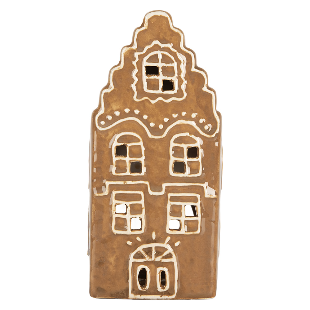 [6CE2341] Waxinelichthouder huisje 8x7x16 cm