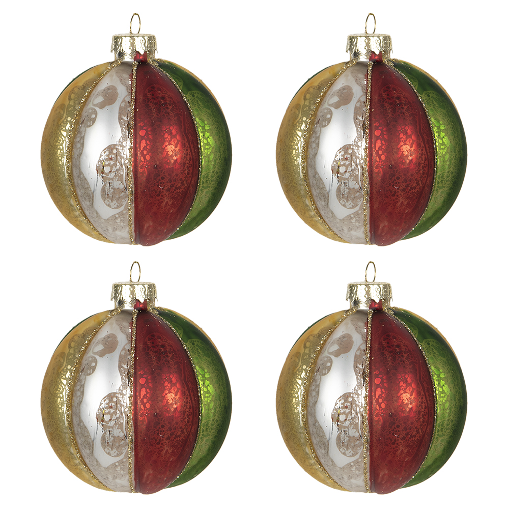 [6GL2736] Doos kerstballen Ø 8x8 cm (set 4)