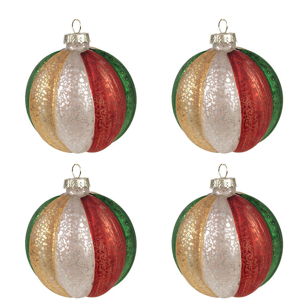 [6GL2736GG] Doos kerstballen Ø 8x8 cm (set 4)