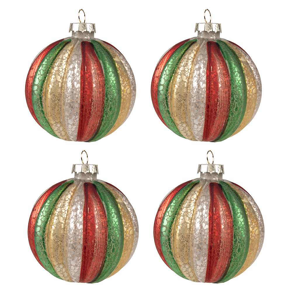 [6GL2737GG] Doos kerstballen Ø 8x8 cm (set 4)