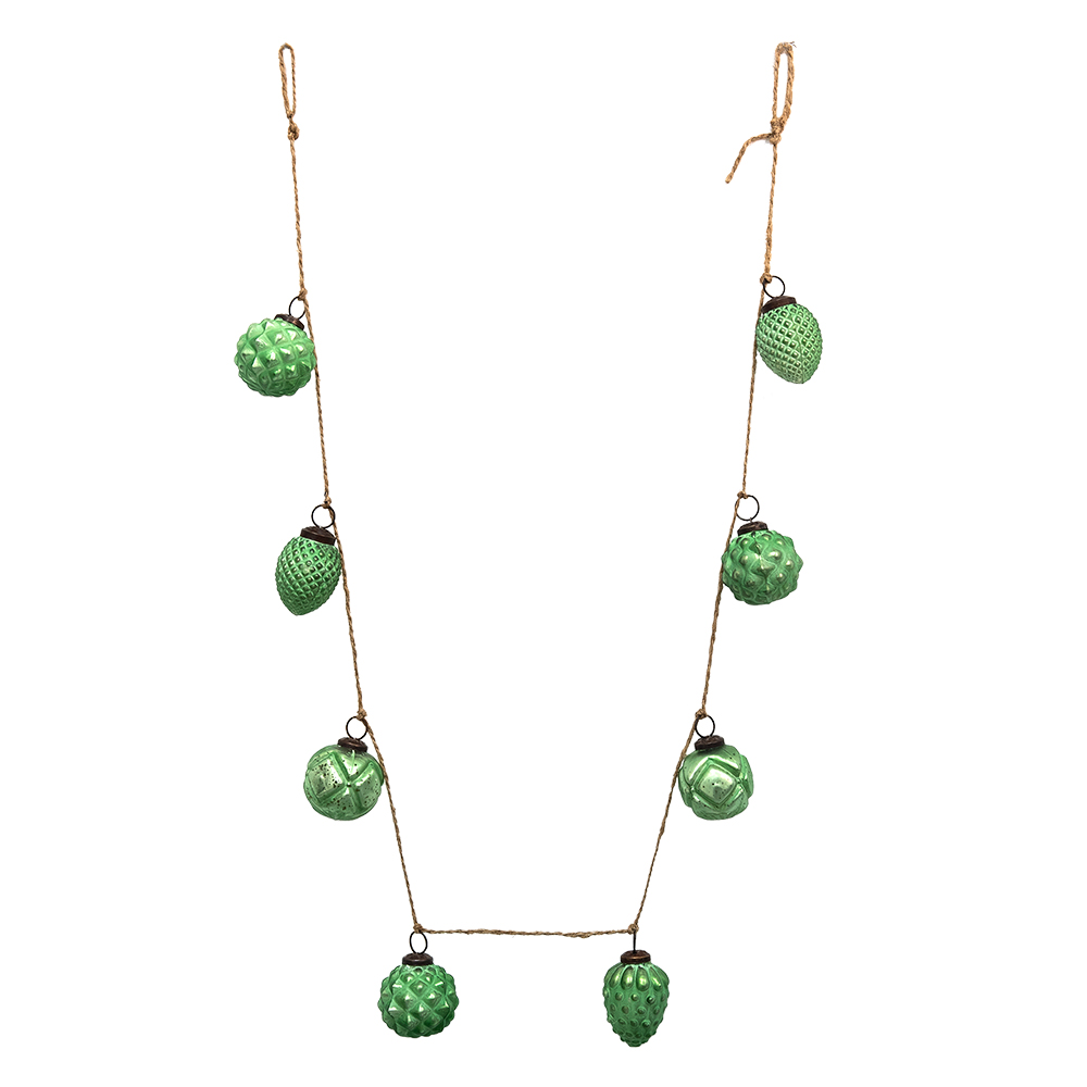 [6GL3704] Decoratie slinger kerstballen 135x5x8 cm