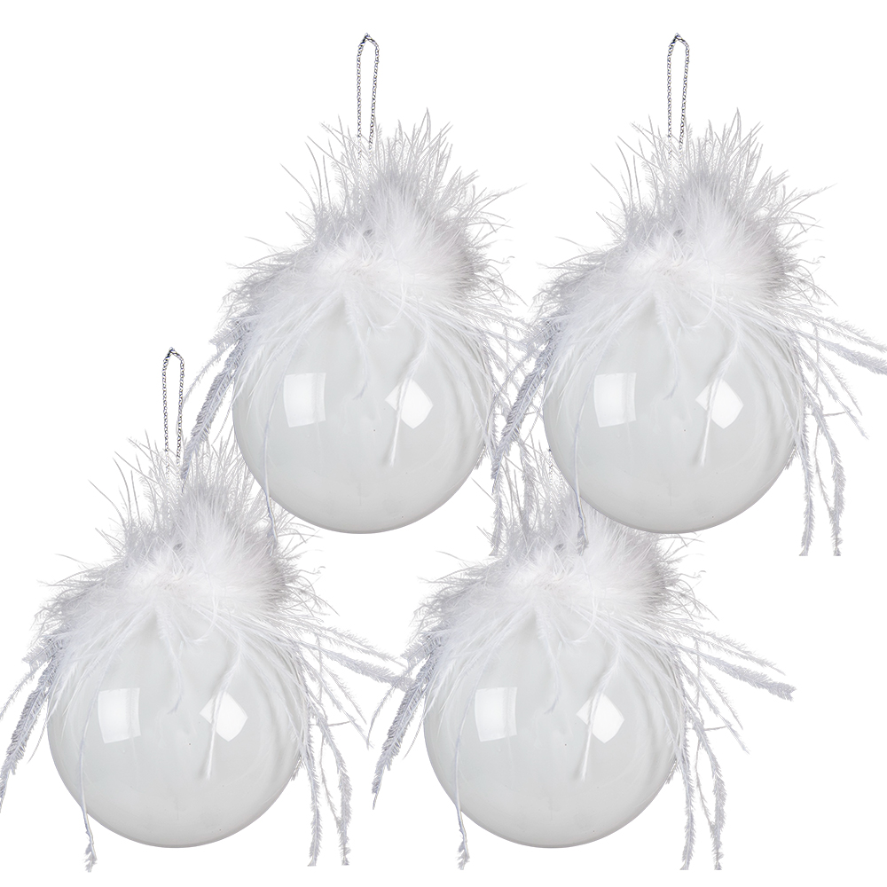 Kerstbal Ø 8x8 cm (set van 4)