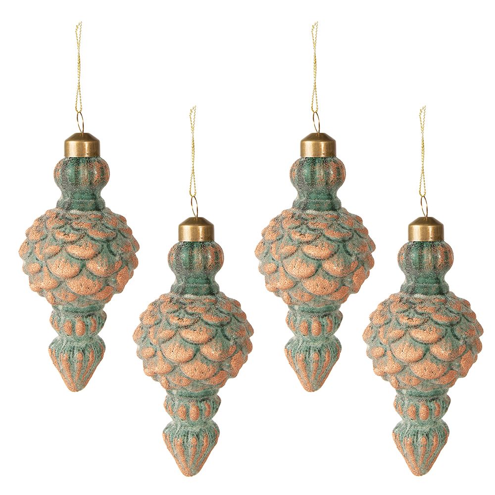 [6GL3951] Kerstbal Ø 6x14 cm (set van 4)