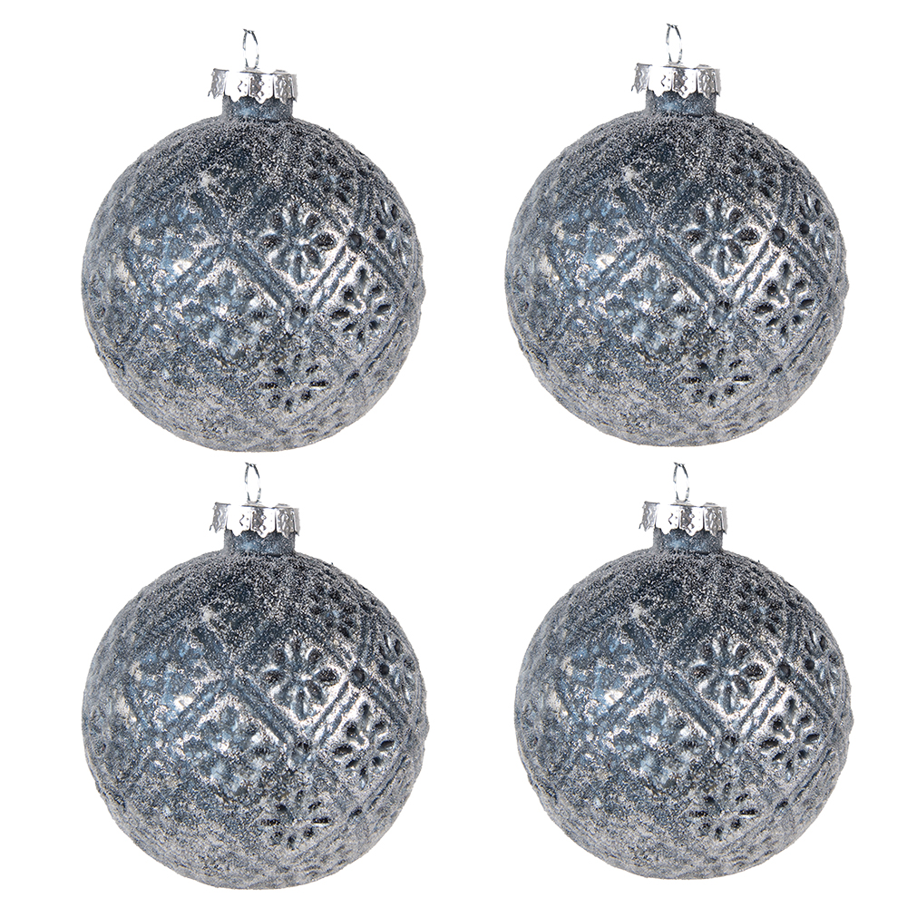 [6GL4108] Kerstbal Ø 8x8 cm (set van 4)