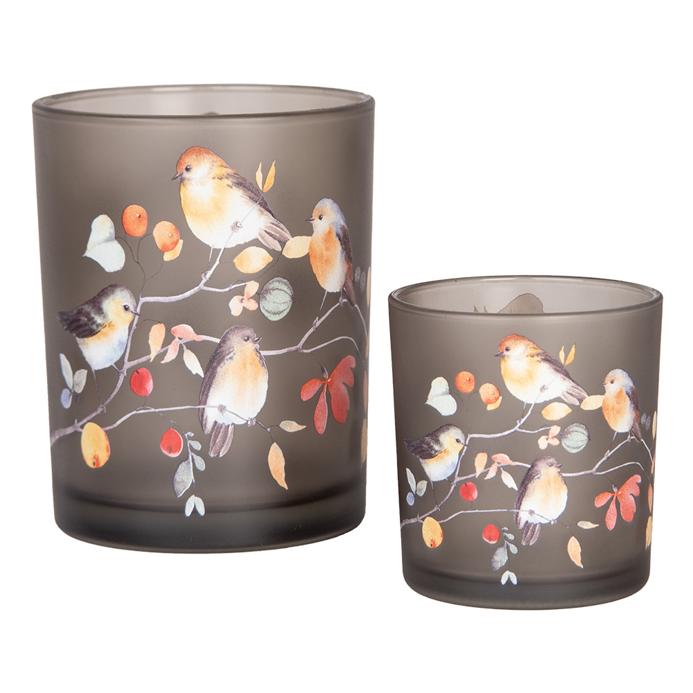 [6GL4954] Waxinelichthouder (2) Ø 7x8 / 10x13 cm