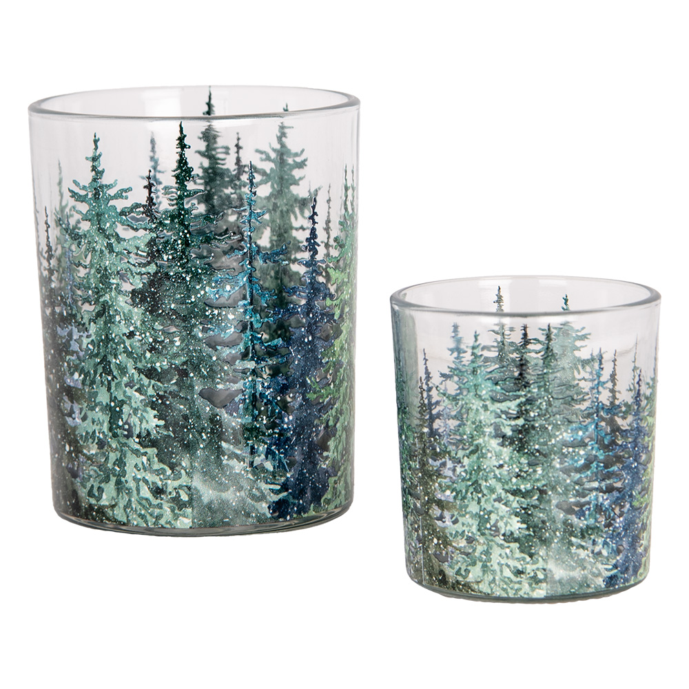 [6GL4958] Waxinelichthouder (2) Ø 7x8 / 10x13 cm