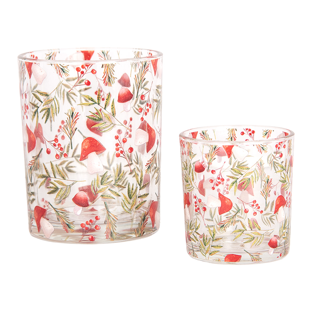 [6GL4962] Waxinelichthouder (2) Ø 7x8 / 10x13 cm