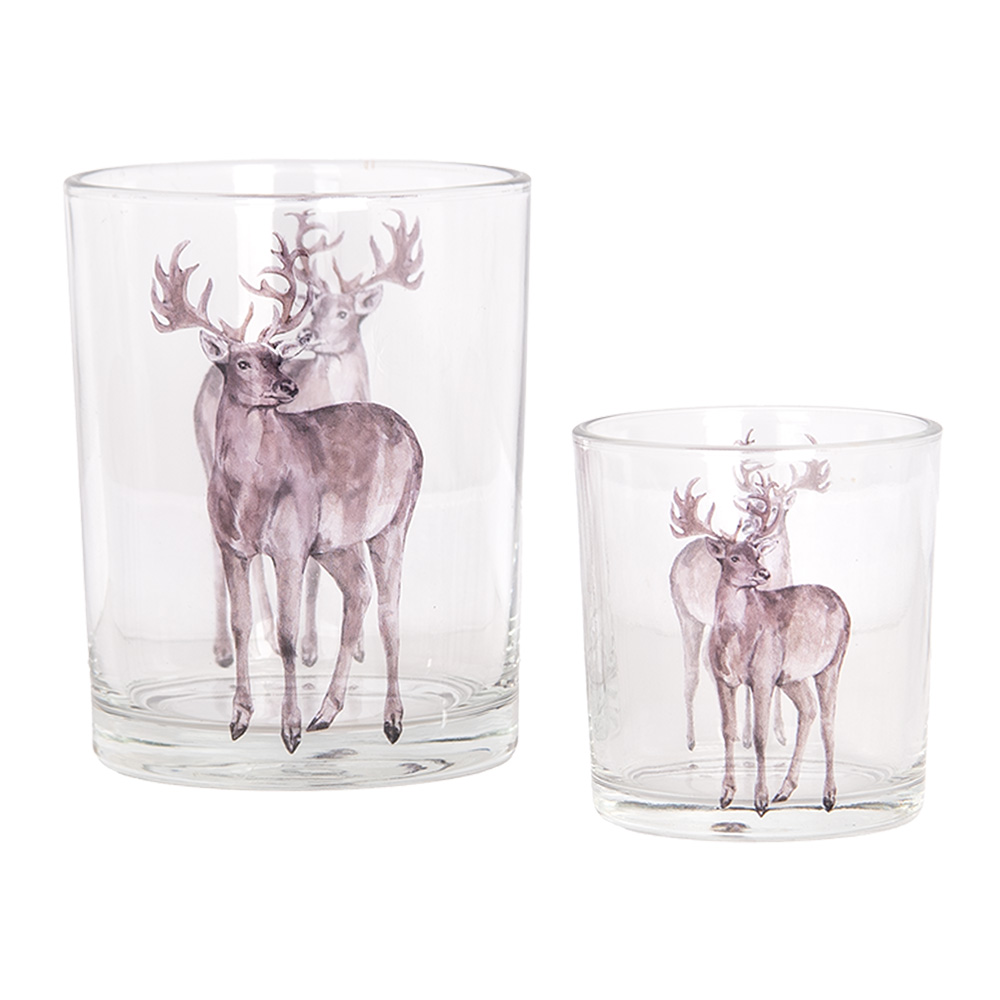 Waxinelichthouder (2) Ø 7x8 / 10x13 cm