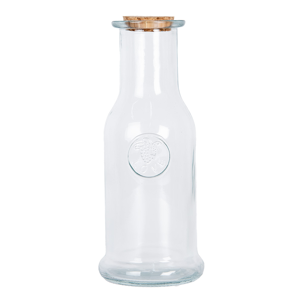 Decoratie flesje met kurken deksel Ø 9x21 cm