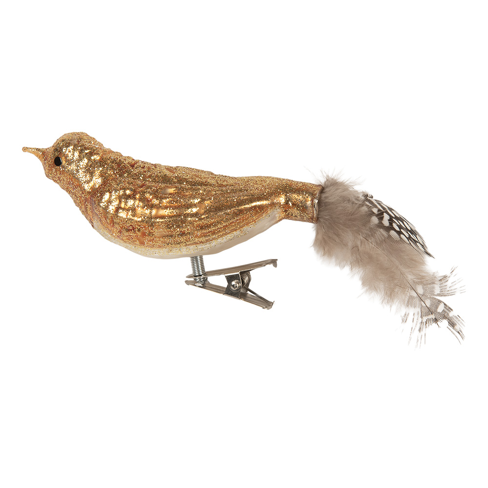 [6GL5292] Knijper kerstornament vogel 9x3x4 cm