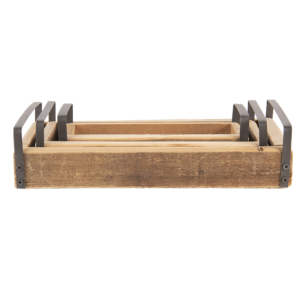 [6H2008] Decoratief dienblad (set van 3) 35x20x5/30x15x5/25x10x5 cm