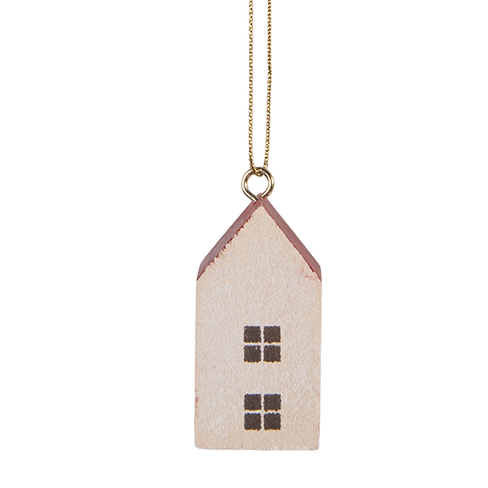 Decoratie hanger huis 3x3x6 cm
