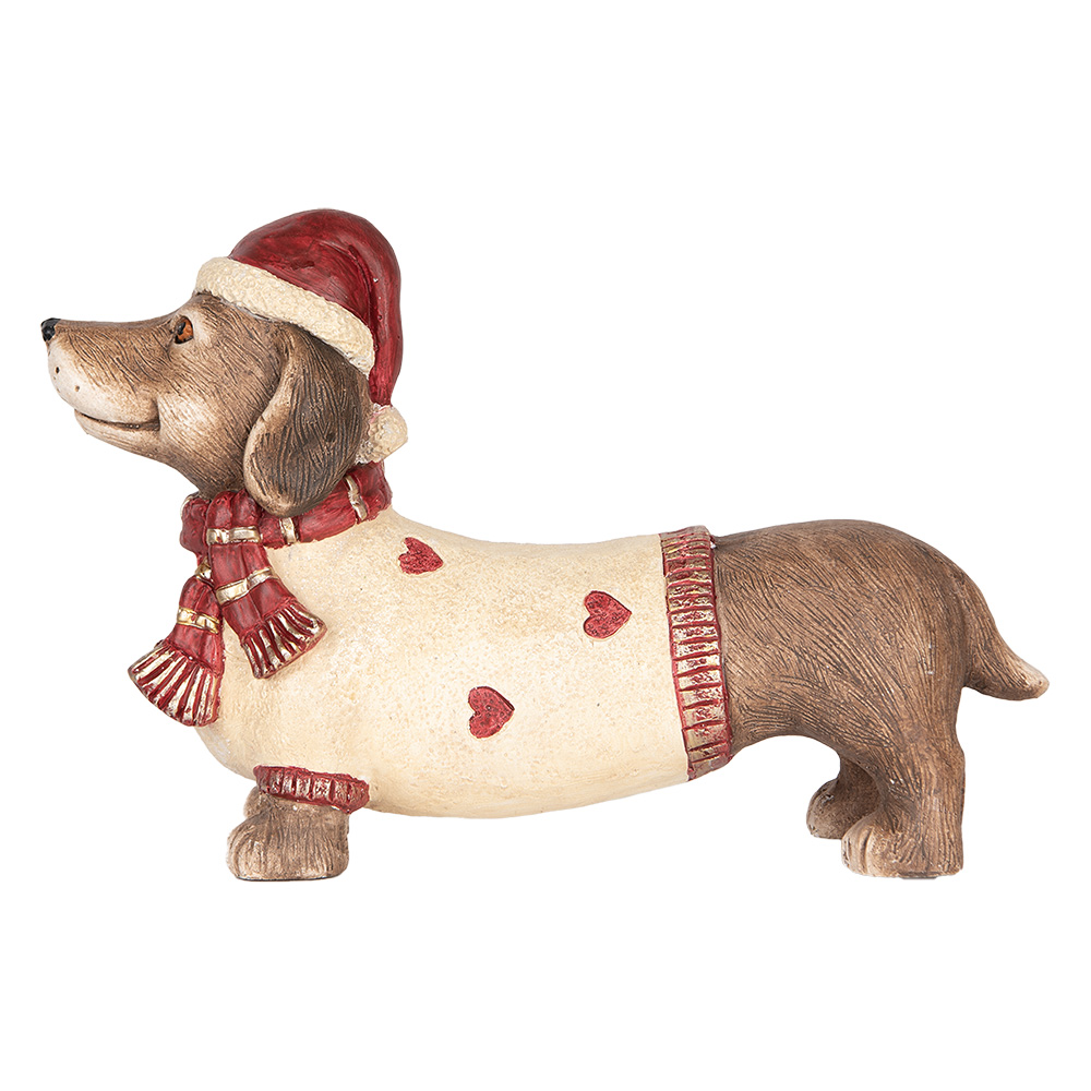 [6MG0148] Decoratie hond 42x12x27 cm