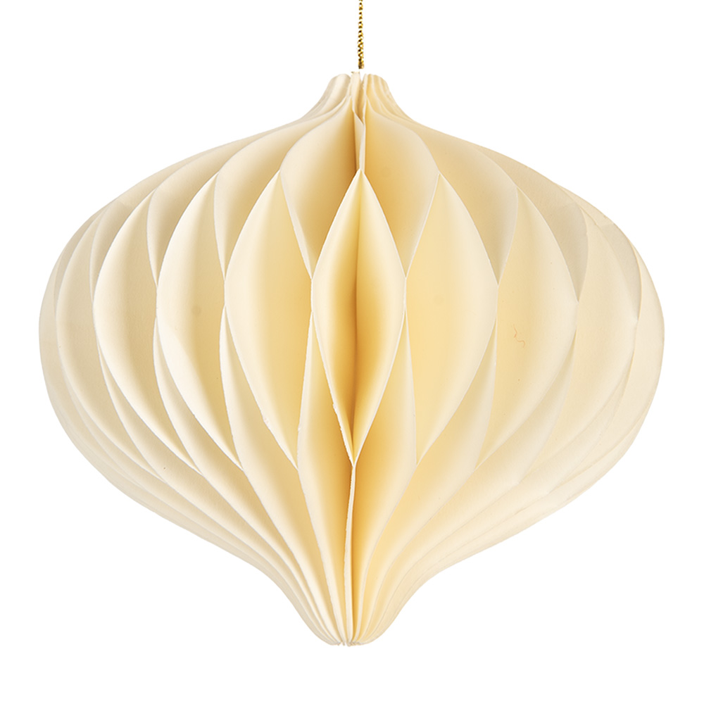 Papieren kerstbal Ø 11x10 cm