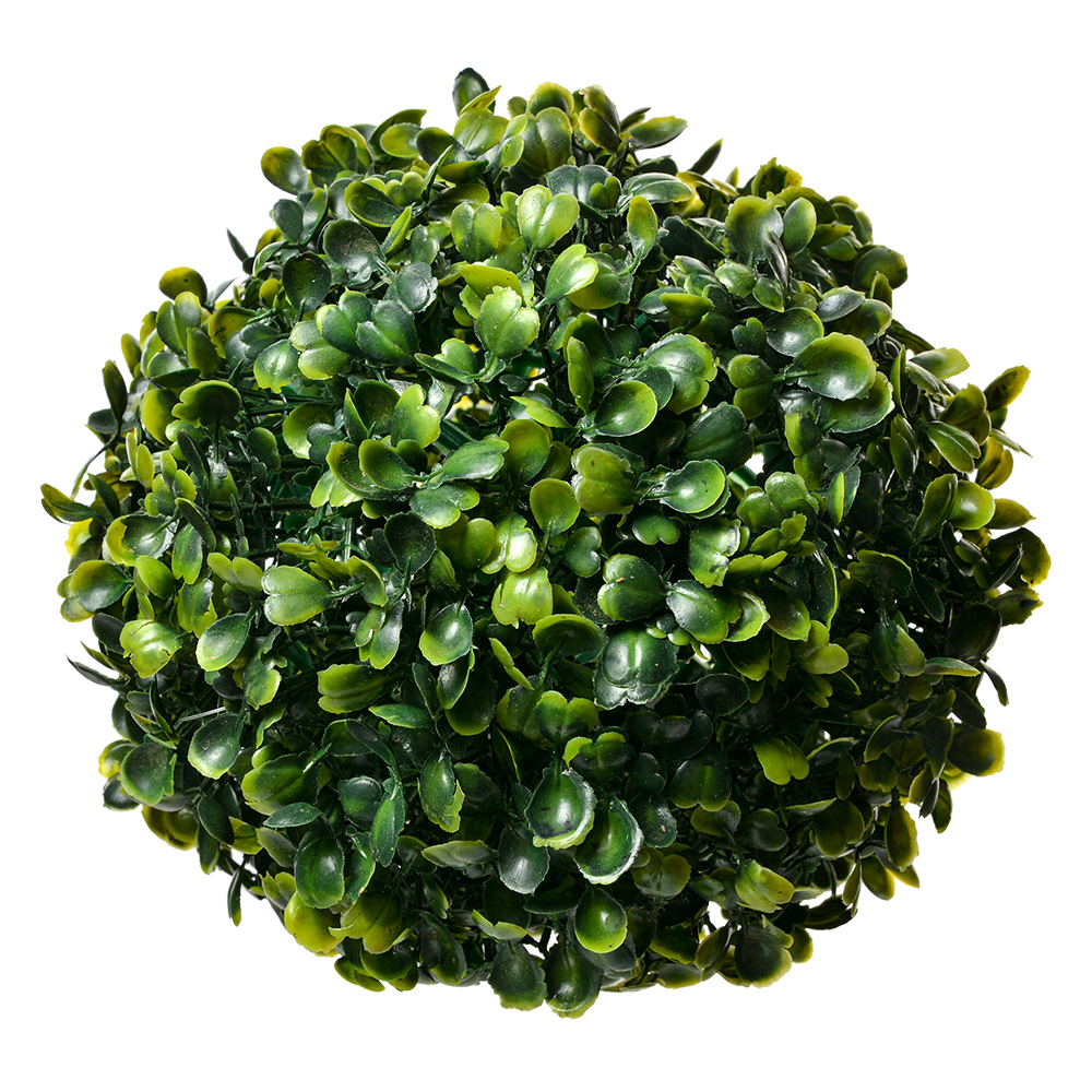 [6PL0325S] Decoratie kunststof bol buxus Ø 17 cm
