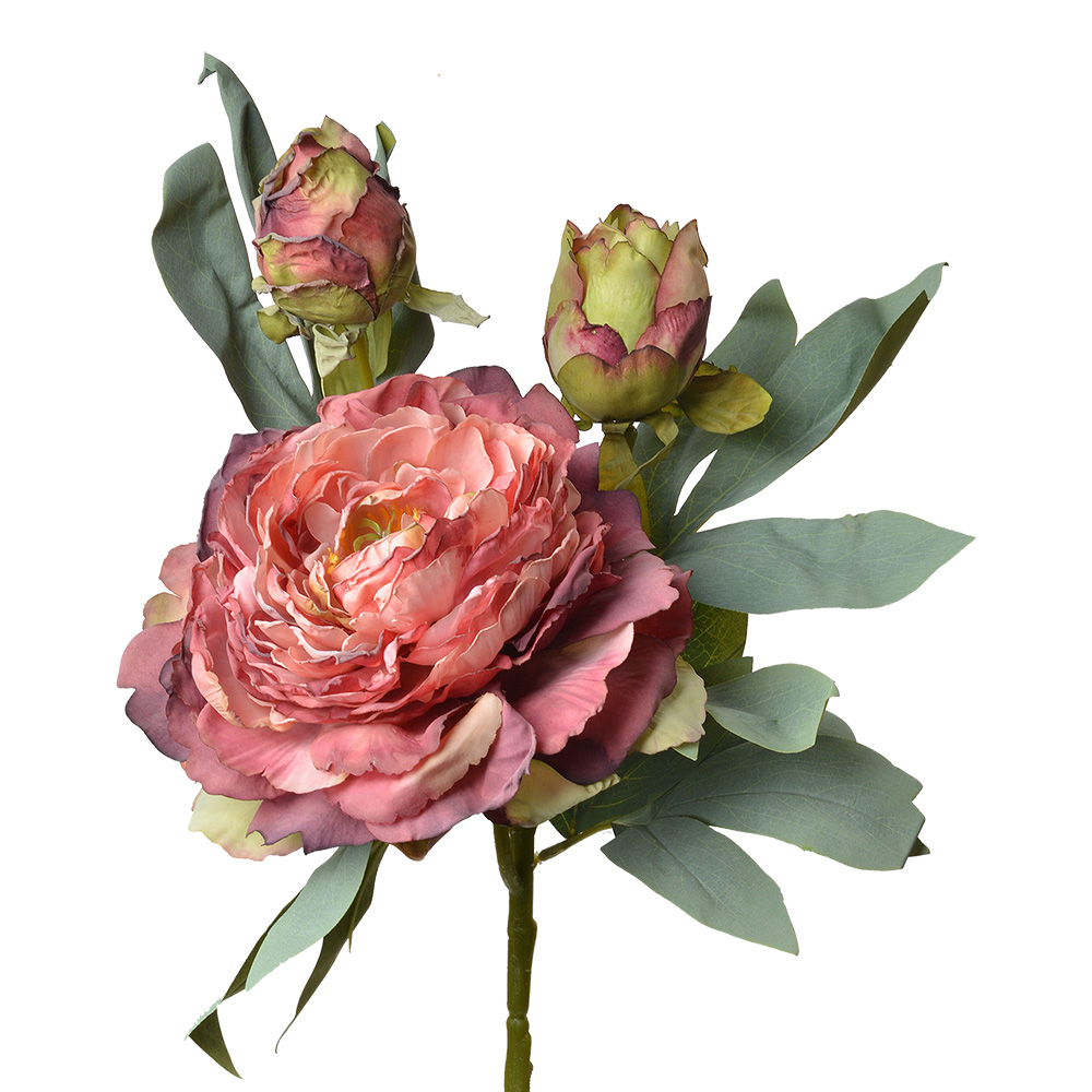 [6PL0332R] Kunstbloem roos 12x12x62 cm