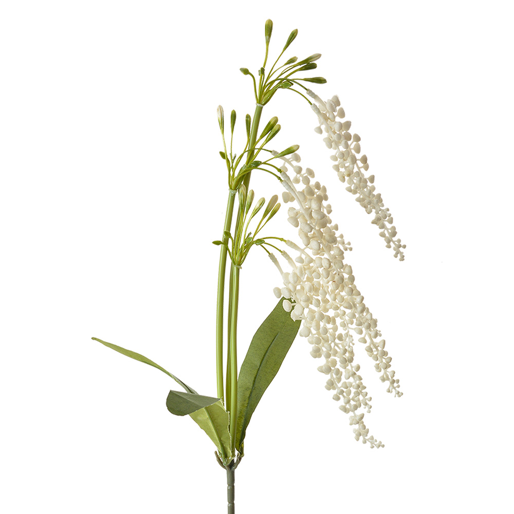 [6PL0383W] Decoratie tak met bloemen 14x10x82 cm