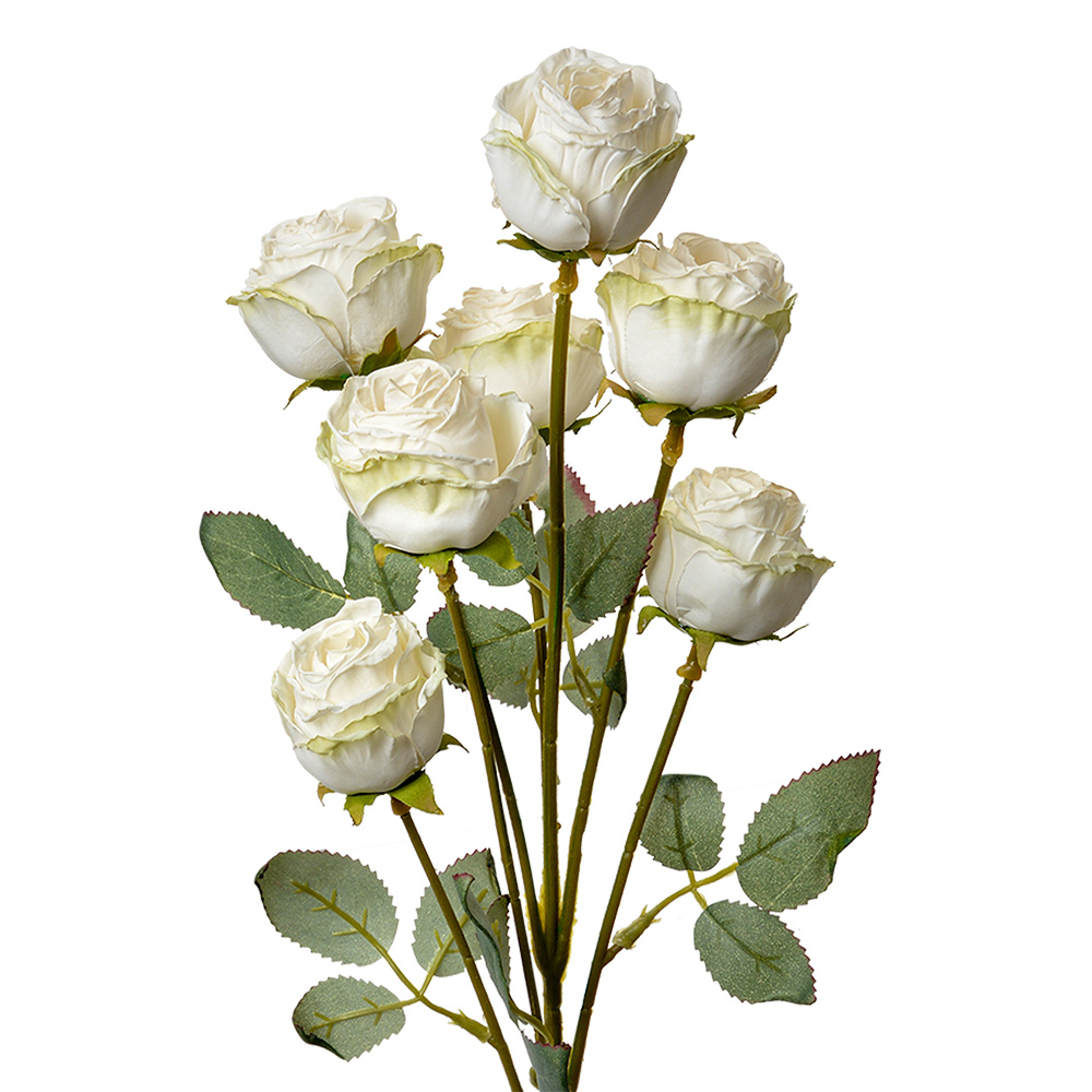 [6PL0391W] Decoratie tak met bloemen 8x8x55 cm