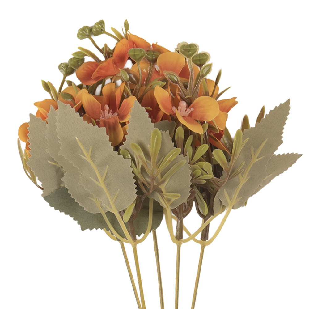 Decoratie tak met bloemen 10x10x32 cm