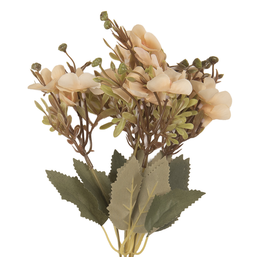 Decoratie tak met bloemen 10x10x32 cm