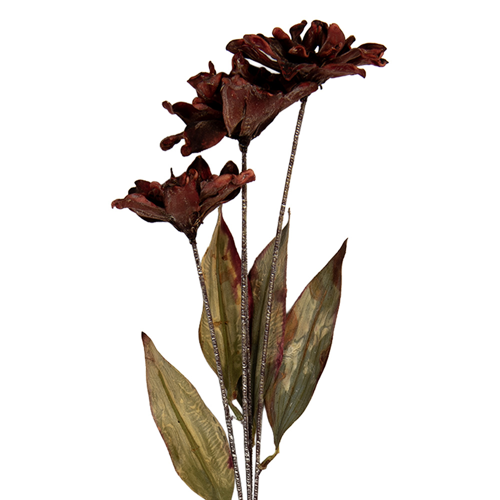 [6PL0403CH] Decoratie tak met bloemen 8x5x60 cm