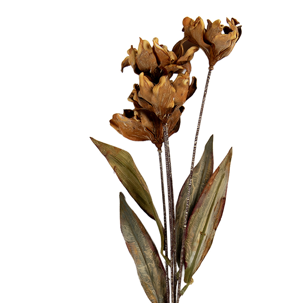 [6PL0403CR] Decoratie tak met bloemen 8x5x60 cm