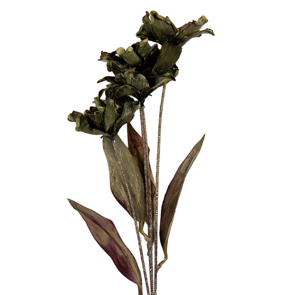 [6PL0403GR] Decoratie tak met bloemen 8x5x60 cm