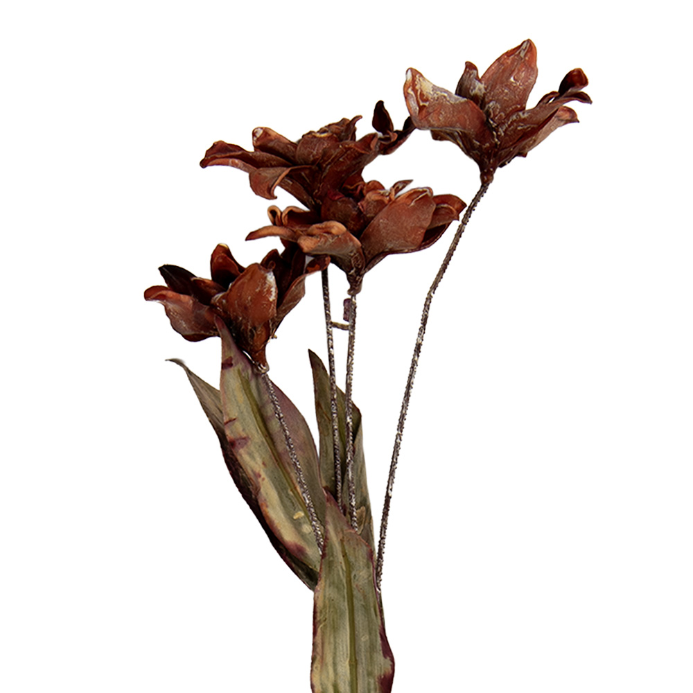 [6PL0403O] Decoratie tak met bloemen 8x5x60 cm