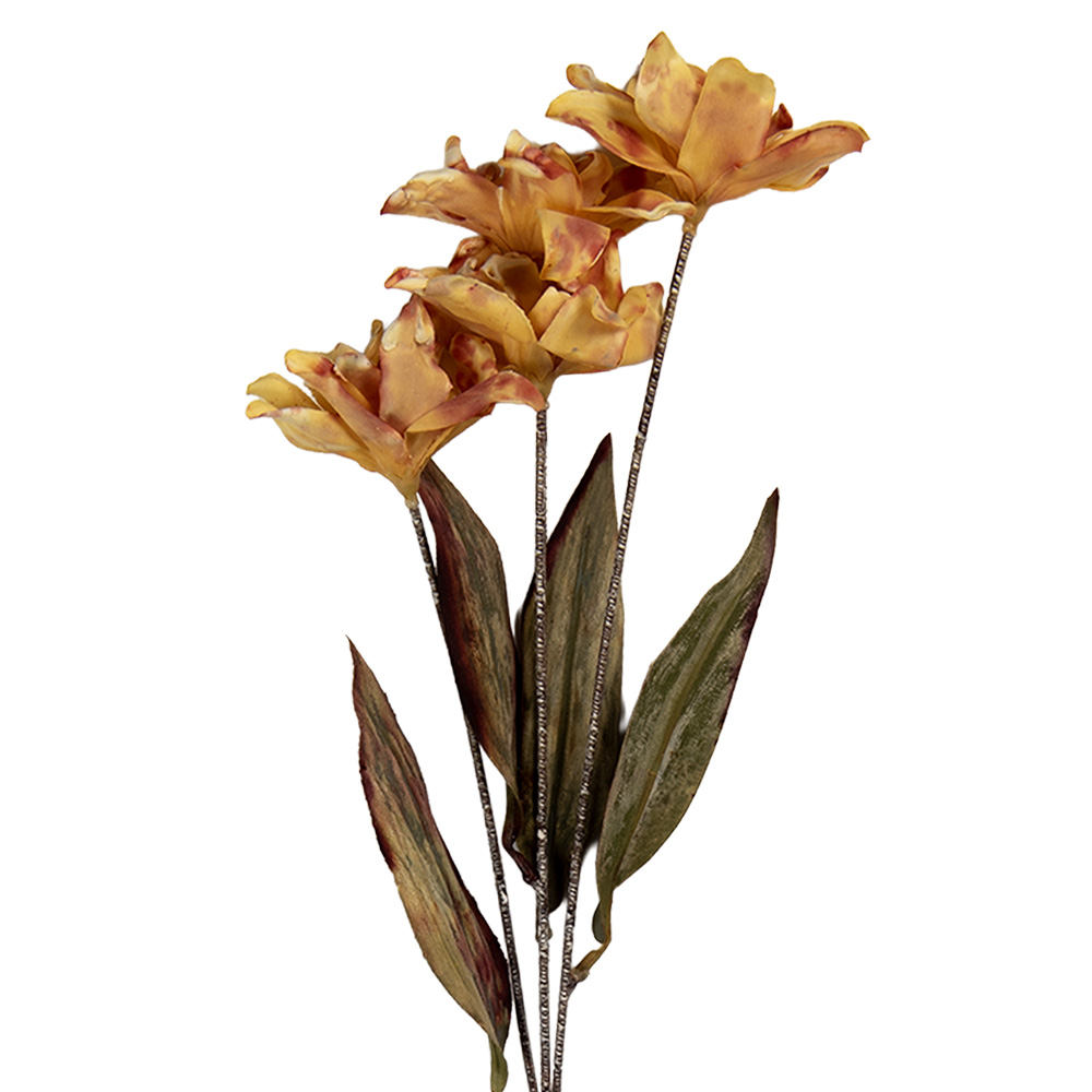 [6PL0403Y] Decoratie tak met bloemen 8x5x60 cm