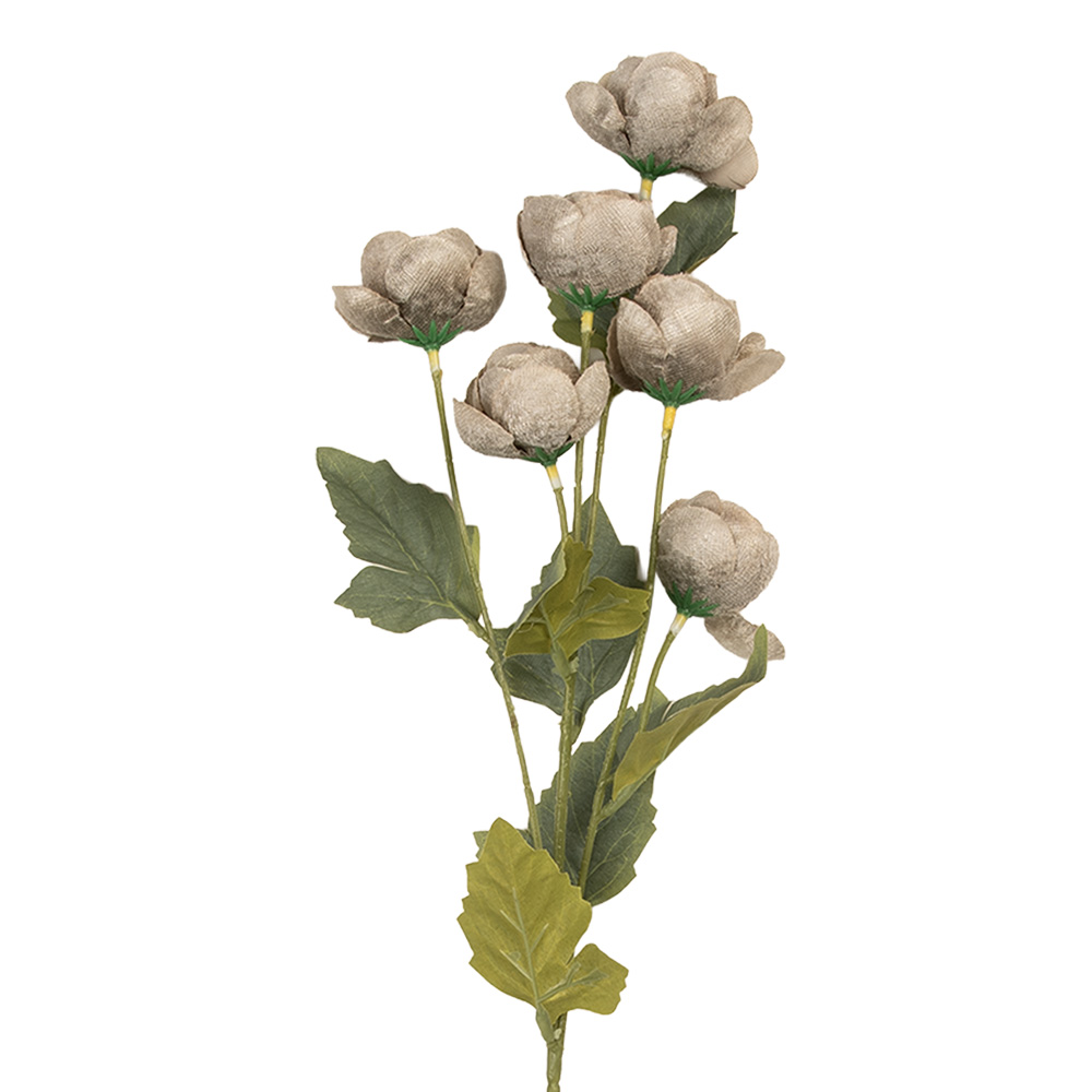 Decoratie tak met bloemen 10x10x63 cm