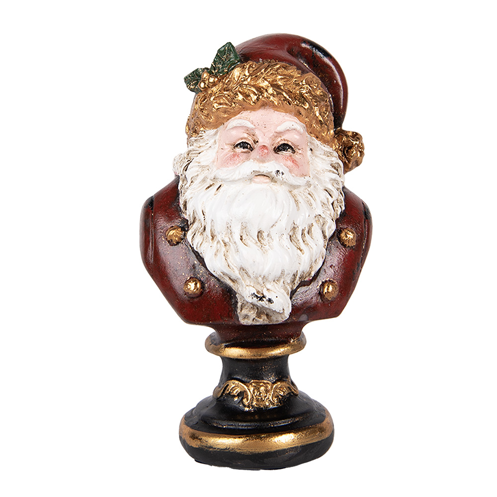 [6PR1107] Decoratie buste kerstman 9x8x15 cm