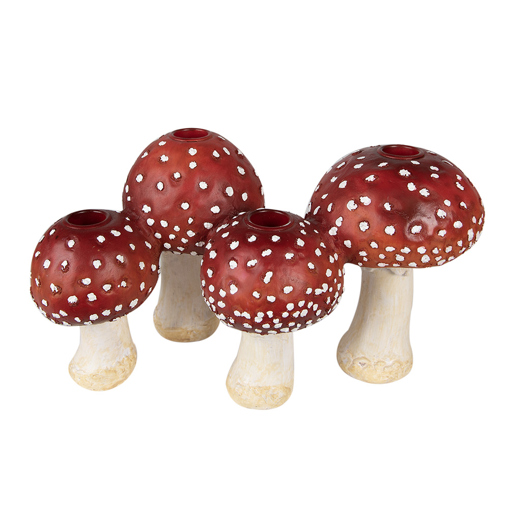 Kandelaar paddenstoelen 30x17x17 cm