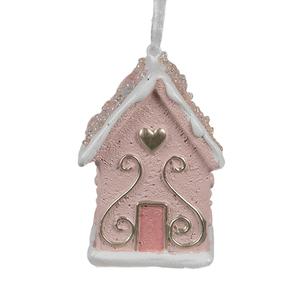 [6PR4211] Decoratie hanger huisje 4x4x6 cm
